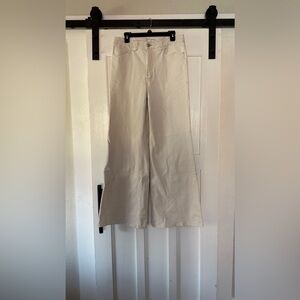 GOOD AMERICAN Good Waist Palazzo Wide Leg High Leg Jean - BONE